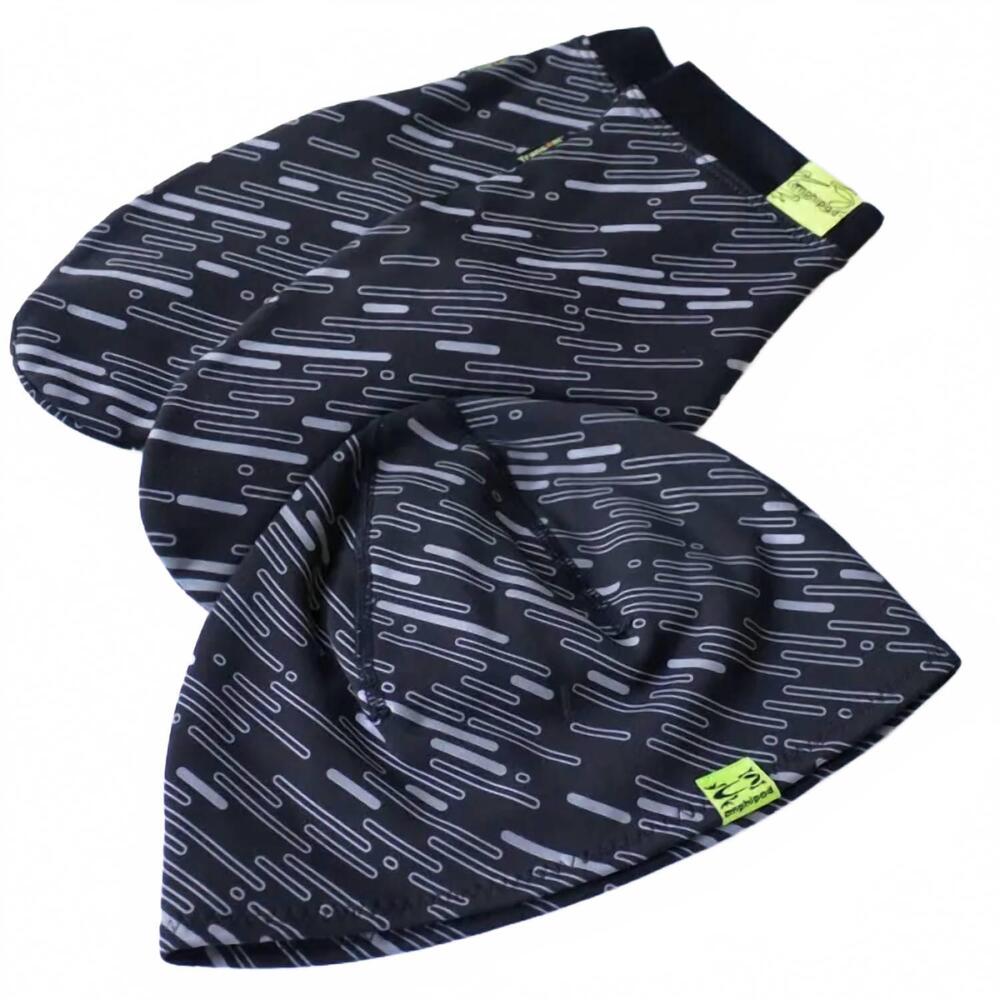 NEW AMPHIPOD men's reflective thermal glove & beanie set in black